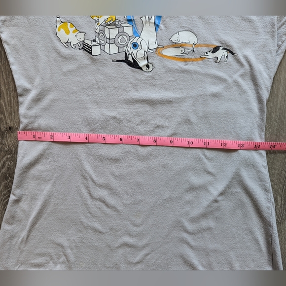 3/$15 Geeky Grey Graphic T-shirt Cats Portal video game design - Tee Fury - Picture 5 of 9